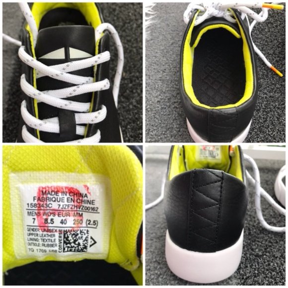 Converse JP Modern LE Black Yellow Shoes Women's AUTHENTIC Size 6.5 158343C - Picture 8 of 8